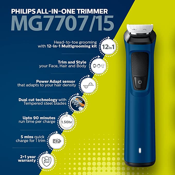 Philips Multi Grooming Kit (MG7707/15, 12-in-1)
